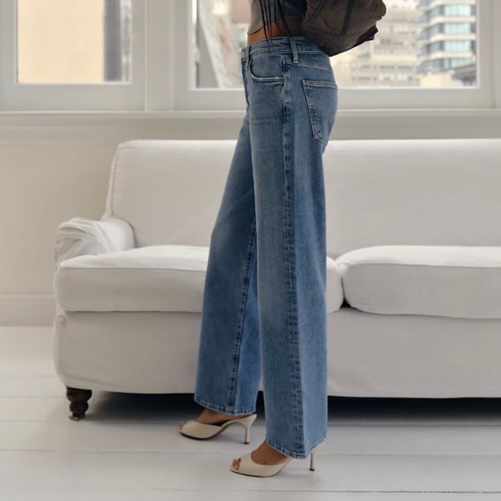 AGOLDE Harper Mid Rise Relaxed Straight Jeans in Flash Size 29 - Picture 2 of 12